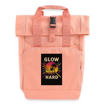 QEDSW GLOW HARD - Roll Top Backpack with Two Handles - chintz rose - Front
