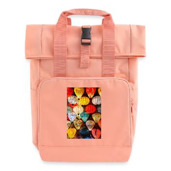 Laternenzauber Vietnams - Rolltop Rucksack mit zwei Griffen - Chintzrosa - Vorne