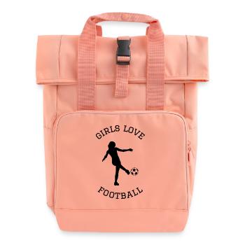 Les filles adorent le football - Sac à dos Roll Top à deux anses - rose liberty - Devant