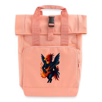 WPAP Stil Tiere - Phönix Gitarrist - Rolltop Rucksack mit zwei Griffen - Chintzrosa - Vorne