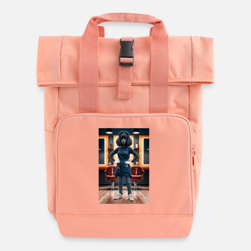 Coiffeur caniche humanoïde - Sac à dos Roll Top à deux anses - rose liberty