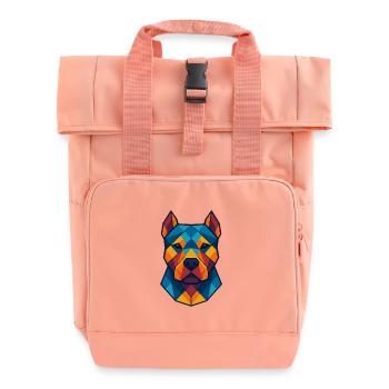 Chien | Tête de chien Impression / Impression / Design - Sac à dos Roll Top à deux anses - rose liberty - Devant