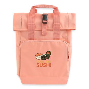 Anonymous - Roll Top Backpack with Two Handles - chintz rose - Front