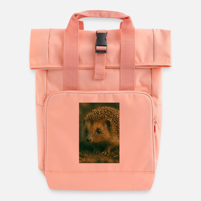 Animaux - Hérisson - Sac à dos Roll Top à deux anses - rose liberty