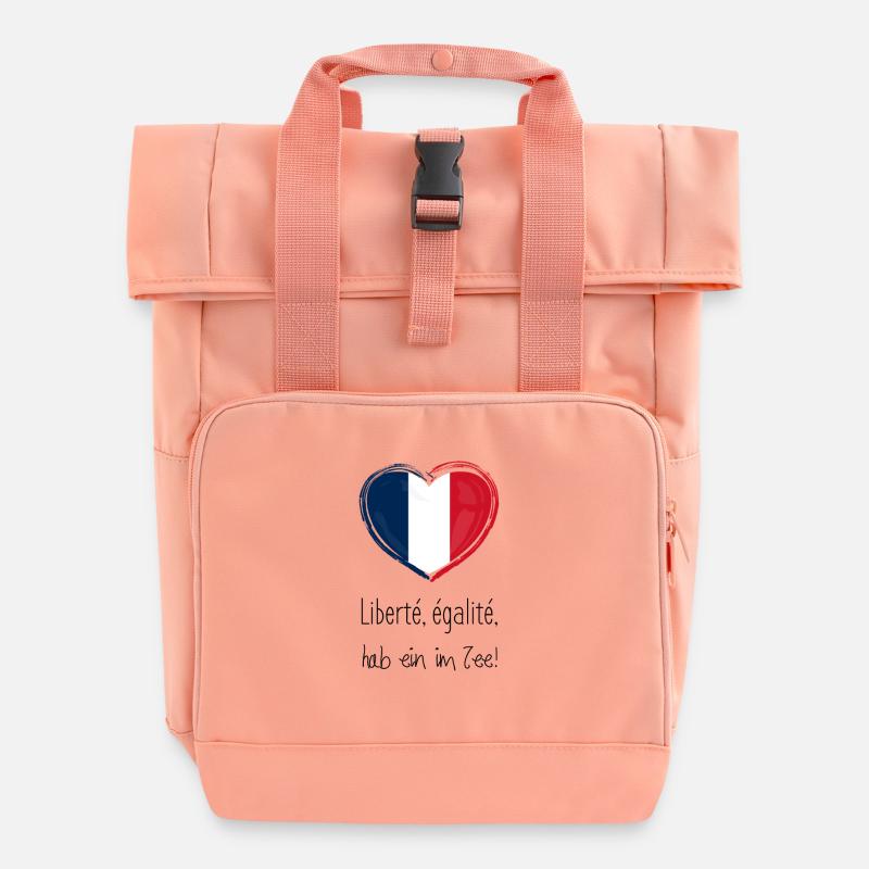 Liberte, egalite, hab ein im Tee! - Rolltop Rucksack mit zwei Griffen - Chintzrosa