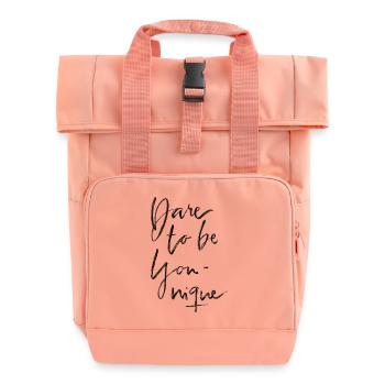 Dare to be younique - Roll Top Backpack with Two Handles - chintz rose - Front