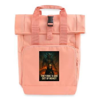 Gott aus Geld – Macht und Gier - Rolltop Rucksack mit zwei Griffen - Chintzrosa - Vorne