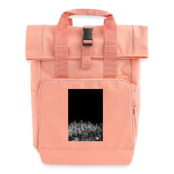 Nachtwald in monochromen Tönen - Rolltop Rucksack mit zwei Griffen - Chintzrosa - Vorne