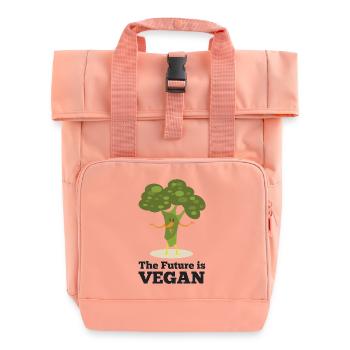 L’avenir est végane - Sac à dos Roll Top à deux anses - rose liberty - Devant