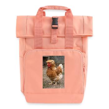 Poulet aux cheveux rétro - Sac à dos Roll Top à deux anses - rose liberty - Devant