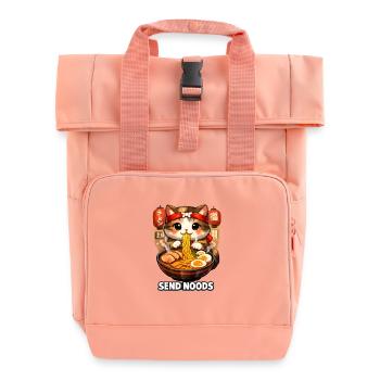 ramen - Roll Top Backpack with Two Handles - chintz rose - Front