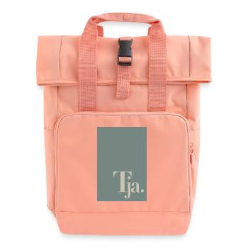 Affiche minimaliste avec illustration « Well » - Sac à dos Roll Top à deux anses - rose liberty - Devant