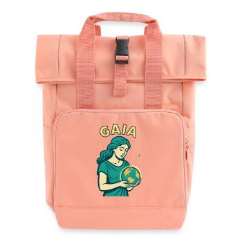 Gaia - Mother Nature - Tree of Life - Roll Top Backpack with Two Handles - chintz rose - Front
