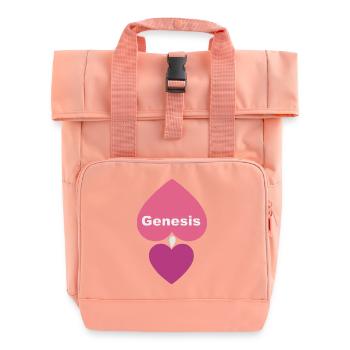 Conception du cœur - Sac à dos Roll Top à deux anses - rose liberty - Devant