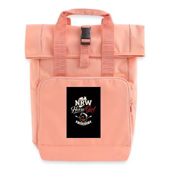 NRW Horse Girl - Rolltop Rucksack mit zwei Griffen - Chintzrosa - Vorne