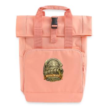 Waste Water Service-Techniker Steampunk - Rolltop Rucksack mit zwei Griffen - Chintzrosa - Vorne