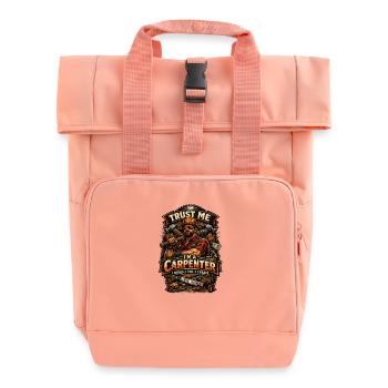 Crois-moi, je suis charpentier - Sac à dos Roll Top à deux anses - rose liberty - Devant