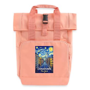 Chinatown New York Night Magic - Roll Top Backpack with Two Handles - chintz rose - Front