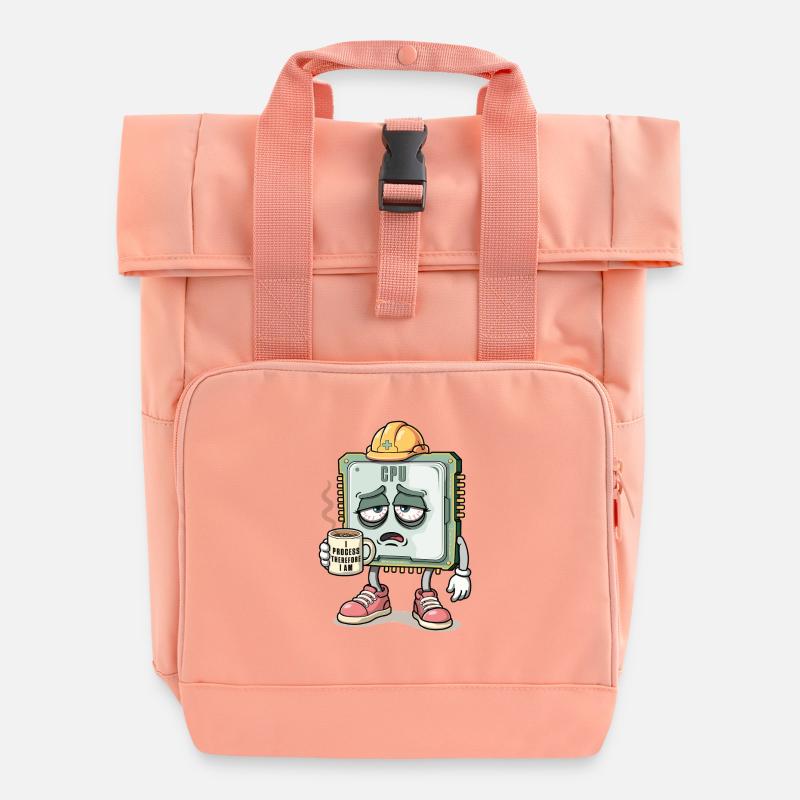 Caractère CPU - Sac à dos Roll Top à deux anses - rose liberty