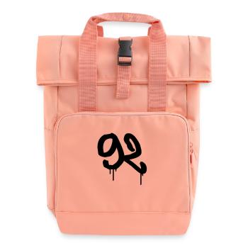 Day: 92 - Roll Top Backpack with Two Handles - chintz rose - Front