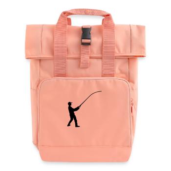 fishing man - Rolltop Rucksack mit zwei Griffen - Chintzrosa - Vorne