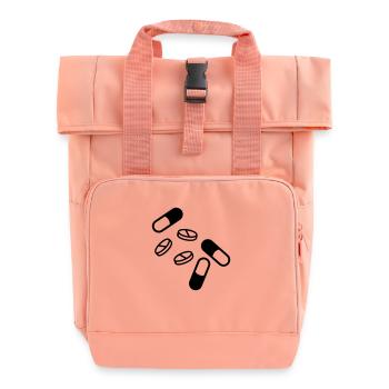 pillen_und_tabletten_f1 - Rolltop Rucksack mit zwei Griffen - Chintzrosa - Vorne