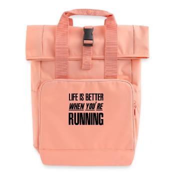 Running - Rolltop Rucksack mit zwei Griffen - Chintzrosa - Vorne