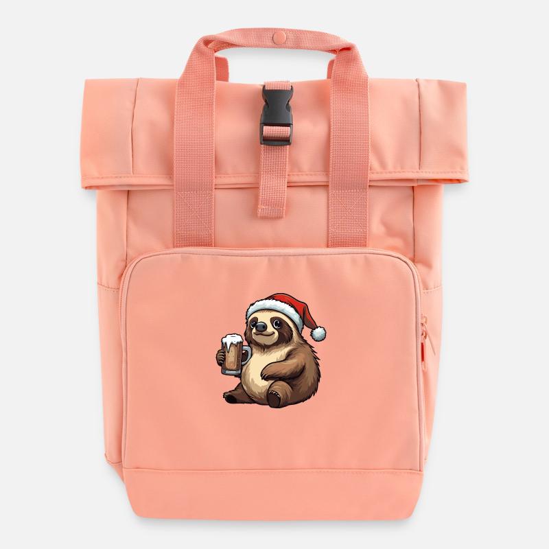 Bière paresseux Noël - Sac à dos Roll Top à deux anses - rose liberty