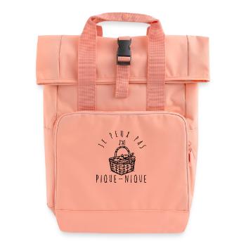 Je peux pas, j'ai pique-nique. - Sac à dos Roll Top à deux anses - rose liberty - Devant