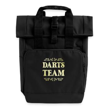 Darts Team - Rolltop Rucksack mit zwei Griffen - Schwarz - Vorne