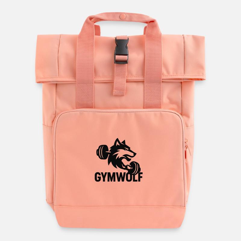 GymWolf - Rolltop Rucksack mit zwei Griffen - Chintzrosa