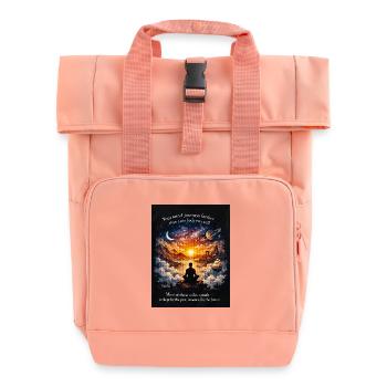 Kosmische Meditationsreise - Rolltop Rucksack mit zwei Griffen - Chintzrosa - Vorne
