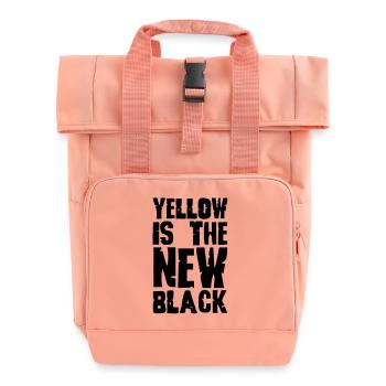 yellow is the new black - Roll Top Backpack with Two Handles - chintz rose - Front
