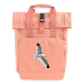 fliegende möwe vogel urlaub - Rolltop Rucksack mit zwei Griffen - Chintzrosa - Vorne