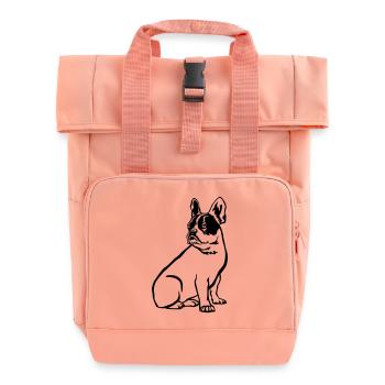 Français Bulldog - Sac à dos Roll Top à deux anses - rose liberty - Devant