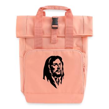 Jesus. - Rolltop Rucksack mit zwei Griffen - Chintzrosa - Vorne