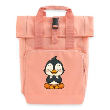 Süßer Pinguin Meditation Yoga Entspannung Innerer - Rolltop Rucksack mit zwei Griffen - Chintzrosa - Vorne