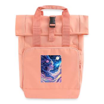 Fille dans la galaxie - Sac à dos Roll Top à deux anses - rose liberty - Devant