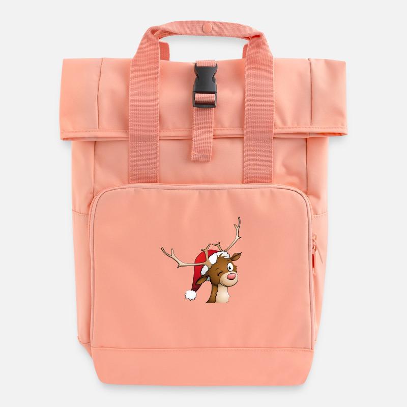 rentier - Roll Top Backpack with Two Handles - chintz rose