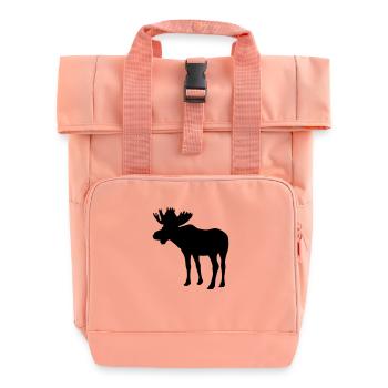 moose - Roll Top Backpack with Two Handles - chintz rose - Front