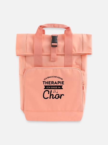 Therapie - Chor - Rolltop Rucksack mit zwei Griffen - Chintzrosa