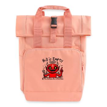 Joyeux diable Mème - Rétro Vintage Ironique - Sac à dos Roll Top à deux anses - rose liberty - Devant