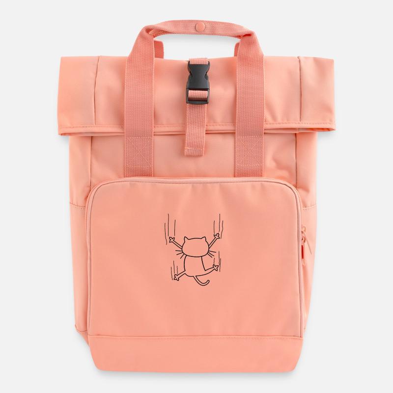 Chat - Sac à dos Roll Top à deux anses - rose liberty