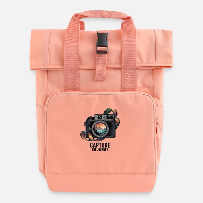 Capturez le voyage - Sac à dos Roll Top à deux anses - rose liberty