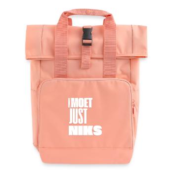Kmoet just nothing, Dialecte anversois Chemises - Sac à dos Roll Top à deux anses - rose liberty - Devant