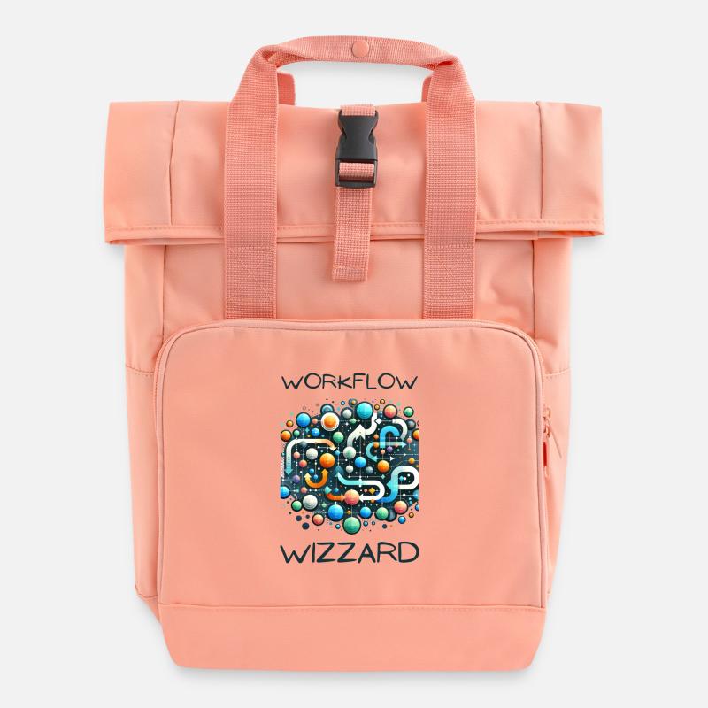 Workflow-Wizzard - Rolltop Rucksack mit zwei Griffen - Chintzrosa