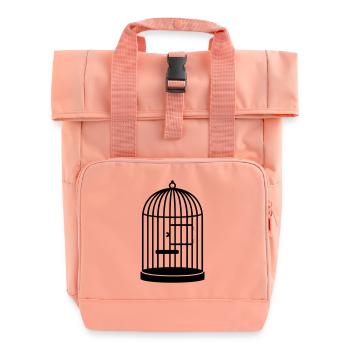 cage vide fermé / empty cage (closed, 1c) - Sac à dos Roll Top à deux anses - rose liberty - Devant