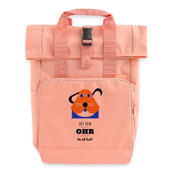 Bernie-hört-nix - Rolltop Rucksack mit zwei Griffen - Chintzrosa - Vorne