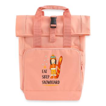 Snowboard - Rolltop Rucksack mit zwei Griffen - Chintzrosa - Vorne