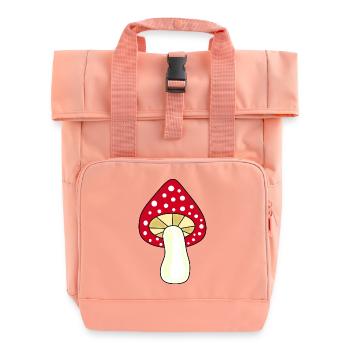 Fliegenpilz, Pilz im Wald Geschenk - Rolltop Rucksack mit zwei Griffen - Chintzrosa - Vorne